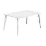 Table design contemporain 160cm blanc - allibert by keter - 6 personnes - lima