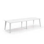 Table design contemporain 320cm blanc - allibert by keter - 8 a 10 personnes avec allonge - lima