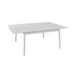 Table dublin en aluminium - blanc - 140 / 200 x 140 cm