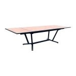 Table extensible - elena - aluminium epoxy graphite - plateau lames fibre stone bois structure - 185 ... Table extensible - elena - aluminium epoxy graphite - plateau lames fibre stone bois structure - 185 ...