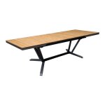 Table extensible - vita - aluminium epoxy graphite - plateau lames teck fsc 100% - 180 / 240 x 100 cm ... Table extensible - vita - aluminium epoxy graphite - plateau lames teck fsc 100% - 180 / 240 x 100 cm ...