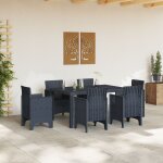 Table d'ext�rieur vidaxl anthracite plastique moyen durable