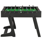Table de football pliante 121 x 61 x 80 cm noir
