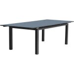 Table de jardin 12 places en aluminium gris anthracite