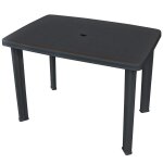 Vidaxl table de jardin anthracite 101 x 68 x 72 cm plastique