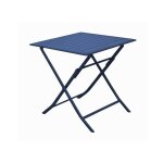 Table de jardin carr�e lorita - bleu 70 x 71 x 70 cm