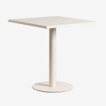 Table de jardin carr�e en m�tal (70x70 cm) mizzi tapioca beige