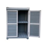 Table de jardin avec el�ment bas et plan de travail 99, 7 cm gris helloshop26 16 0002398