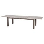 Table de jardin extensible 10 personnes h�raklion - l. 220 / 320 cm - gris tonka