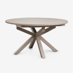 Table de jardin extensible en aluminium barces 145 - 200x145 cm moka brown