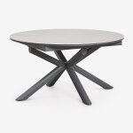 Table de jardin extensible en aluminium begur 145 - 200x145 cm gris graphite