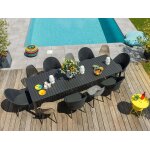 Table de jardin extensible en aluminium, rectangulaire palma - jardiline