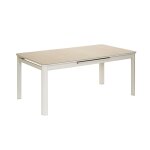Table de jardin extensible, rectangulaire en aluminium milos ivoire - 8 / 10 places - jardiline