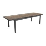 Table de jardin extensible teramo en aluminium / hpl - 180 / 240 x 90 cm - graphite / bambou Table de jardin extensible teramo en aluminium / hpl - 180 / 240 x 90 cm - graphite / bambou