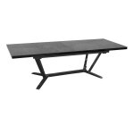 Table de jardin extensible vita a 8 lames en aluminium / hpl - 180 / 240 x 100 cm - graphite / ardoise ...