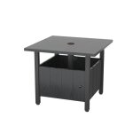 Table de jardin extrieur carre costway, trou pour parasol 4, 8cm, comme support de base de table pour ...