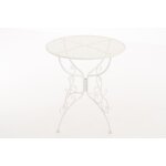 Table de jardin en fer forg diamtre Ø 70 cm blanc mdj10044