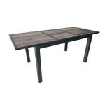 Table de jardin genes en aluminium 60 / 220 x 74 x 90 cm - plateau spc - graphite / gris Table de jardin genes en aluminium 60 / 220 x 74 x 90 cm - plateau spc - graphite / gris