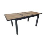 Table de jardin genes en aluminium 60 / 220 x 74 x 90 cm - plateau spc - graphite / naturel Table de jardin genes en aluminium 60 / 220 x 74 x 90 cm - plateau spc - graphite / naturel