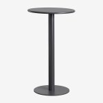 Table haute de jardin ronde �60 cm en fer mizzi gris graphite