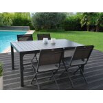 Table de jardin lanza extensible en aluminium - jardideco Table de jardin lanza extensible en aluminium - jardideco