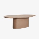 Table de jardin ovale 230x130 cm en ciment de vaduz camel brun clair Table de jardin ovale 230x130 cm en ciment de vaduz camel brun clair