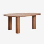 Table de jardin ovale danara en bois d'acacia brun acacia xfe0e; 190 cm