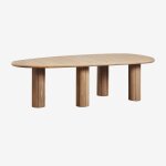 Table de jardin ovale danara en bois d'acacia marr�n acacia claro xfe0e; 260 cm