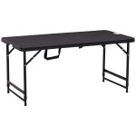 Table de jardin pliable 4 personnes table de camping pliable hauteur r�glable acier epoxy plateau hdpe ...
