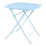 Table de jardin pliante 71 x 70 x 70 cm bleu ciel helloshop26 03 0011038