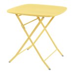 Table de jardin pliante 71 x 70 x 70 cm jaune helloshop26 03 0011039