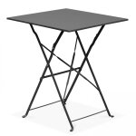 Table de jardin pliante bistrot en acier gris Table de jardin pliante bistrot en acier gris