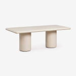 Table de jardin rectangulaire 220x100 cm en ciment namara