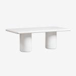 Table de jardin rectangulaire 220x100 cm en ciment namara