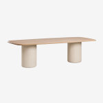 Table de jardin rectangulaire 270x110 cm en bois d'acacia leighton acacia marron clair beige tapioca