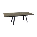 Table de jardin rectangulaire agra plateau a lames fundermax® graphite / cave 180 / 230 / 280 cm Table de jardin rectangulaire agra plateau a lames fundermax® graphite / cave 180 / 230 / 280 cm