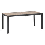 Table de jardin rectangulaire alu evasion 6 places effet bois honey et graphite - hesp�ride