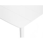 Table de jardin rectangulaire en aluminium blanc corfou avec 4 chaises malte - 4 places - jardiline