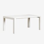 Table de jardin rectangulaire arnadine blanc gardenia 180 x 100 cm