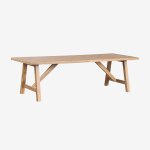 Table de jardin rectangulaire en bois d'acacia dubai acacia rustique marron 260 x 100 cm