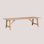 Table de jardin rectangulaire en bois d'acacia dubai acacia rustique marron 300 x 100 cm