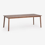 Table de jardin rectangulaire en bois d'acacia kaela brun acacia fonc� 220 x 100 cm