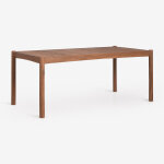 Table de jardin rectangulaire en bois d'acacia karvia brun acacia 180 x 90 cm