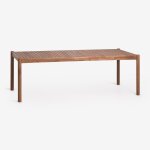Table de jardin rectangulaire en bois d'acacia karvia brun acacia 220 x 100 cm
