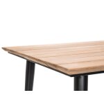 Table de jardin rectangulaire en bois teck comores avec 4 fauteuils cocos - jardiline
