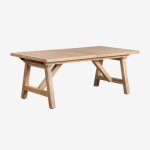 Table de jardin rectangulaire extensible 200 - 260 - 320x100 cm en bois d'acacia dubai acacia rustique ...