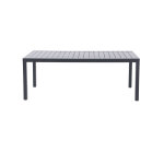 Table de jardin rectangulaire extensible alu oppa grise - jardideco