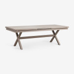 Table de jardin rectangulaire extensible en aluminium karena moka brown 240 - 300 x 100 cm