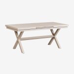Table de jardin rectangulaire extensible en aluminium karena tapioca beige 180 - 240 x 90 cm