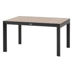 Table de jardin rectangulaire extensible coulissante evasion 8 / 10 places effet bois - hesp�ride